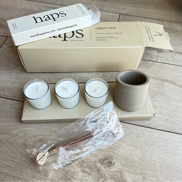 Haps Votive Candle Set w/ Wick Trimmer - Picture 3 of 6